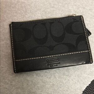 Coach Signature Coin purse black🖤🩶EUC y2k